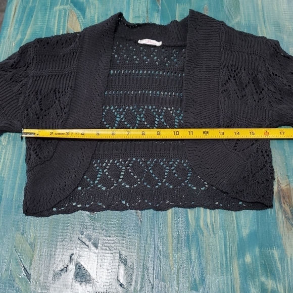 Black Lace Cardigan Small EUC - Picture 6 of 9